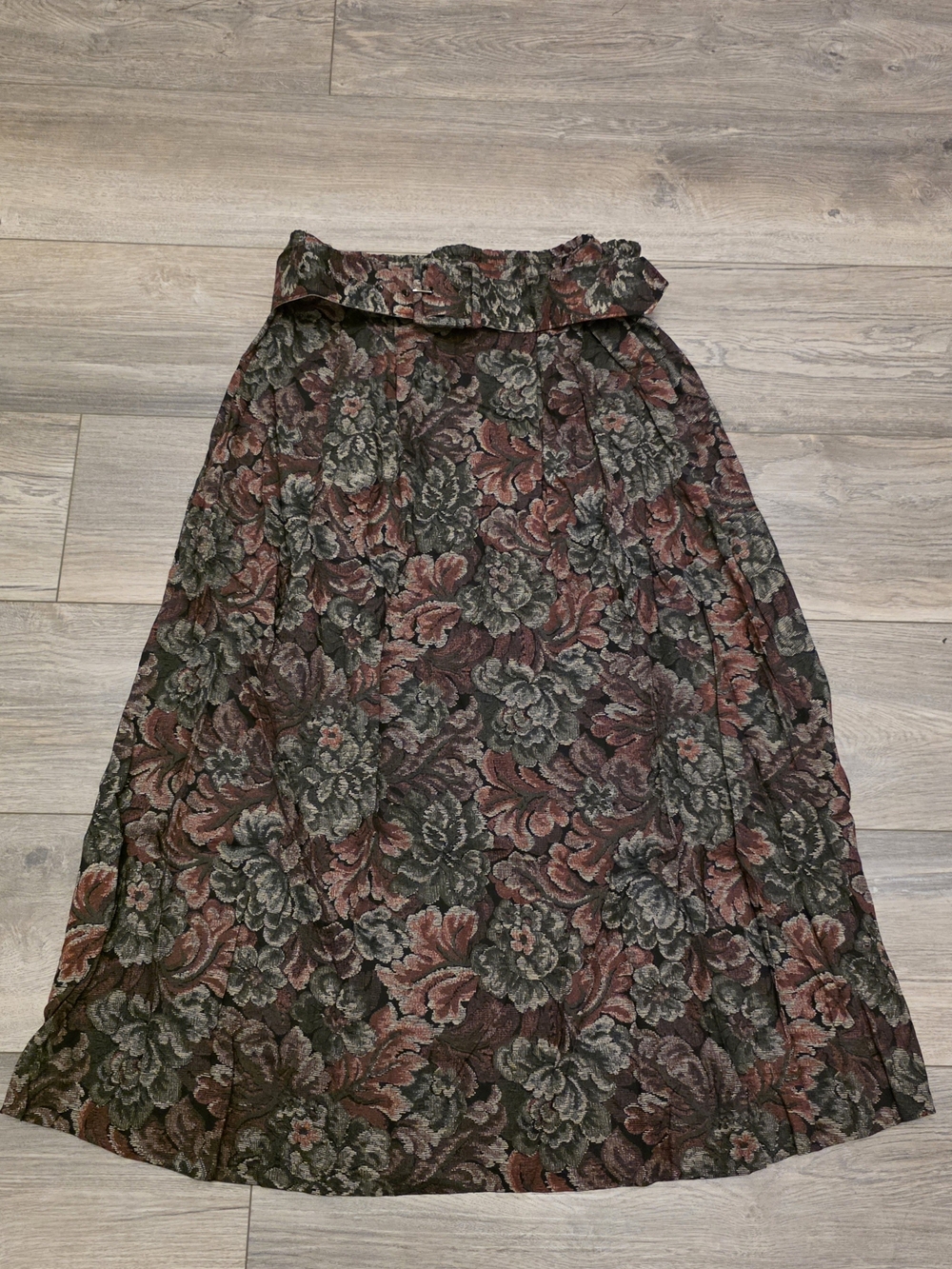 Skirt VTG Floral Brocade Pleated A-Line Tapestry Skirt – Dark Academia Boho